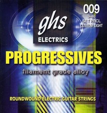 GHS PRCL Progressives Electric Guitar Strings; gauges 9-46