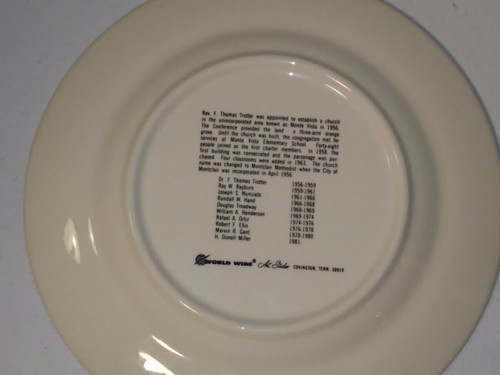 First Methodist Church of Montclair California Historical Plate 1956-1981 A5 - Picture 6 of 7