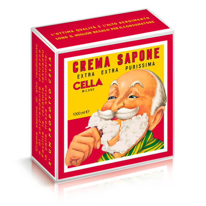 CELLA Shaving Soap Block 1000ML | Crema da Barba | Replaces 1KG Version