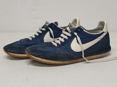 激レア‼︎80s紺色タグNIKE ネイビー　NIKEスウッシュWhite Mサイズ 1983 NIKE Nylon Sneakers Navy x White Men's US 9 1/2 9.5 Made in