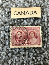 Canada Stamp - King George VI and Queen Elizabeth - 1937 - 3 cent - Red - Used