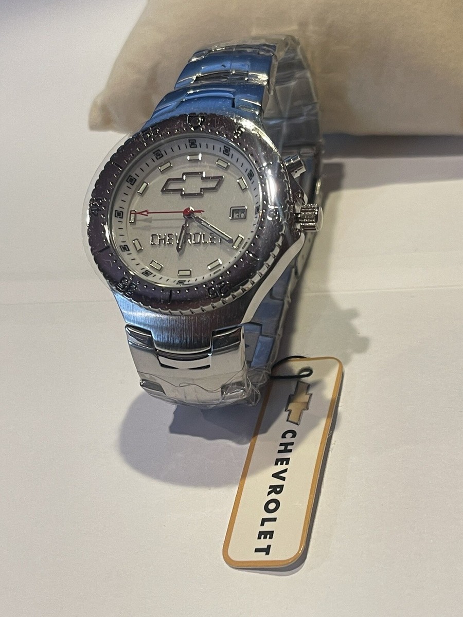 OK USED CARS シボレー 時計 シェビー ヴィンテージ クロック GM CHEVROLET ネオンクロック ブルー イエロー シボレー ボウタイ