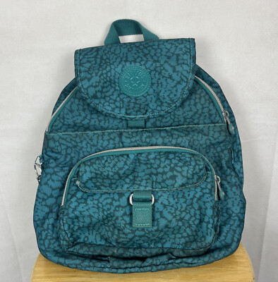 Kipling Fundamental Medium Drawstring Nylon Backpack Blue 
