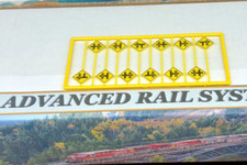 HIGHWAY RAILROAD CROSSING WARNING SIGNS  HO Scale PLASTIC BACKGROUND SCENERY NEW