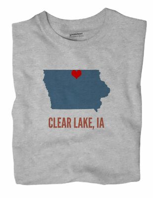 Clear Lake Iowa IA T-Shirt Cerro Gordo County HEART