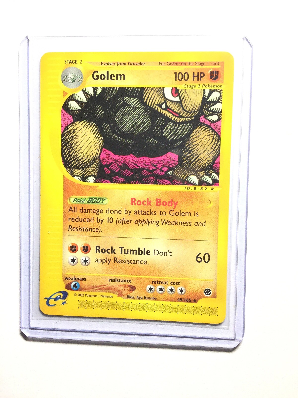 GOLEM - 49/165 - Expedition Base Set - Rare - Pokemon Card - NM