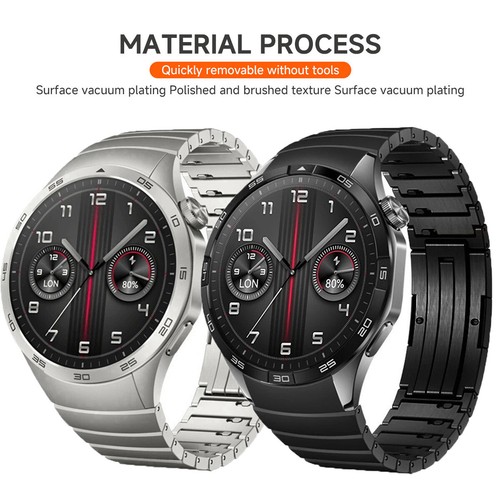 Luxury No Gaps Stainless Steel Strap For Huawei Watch GT5 46MM Metal Bracelet - Bild 8 von 11