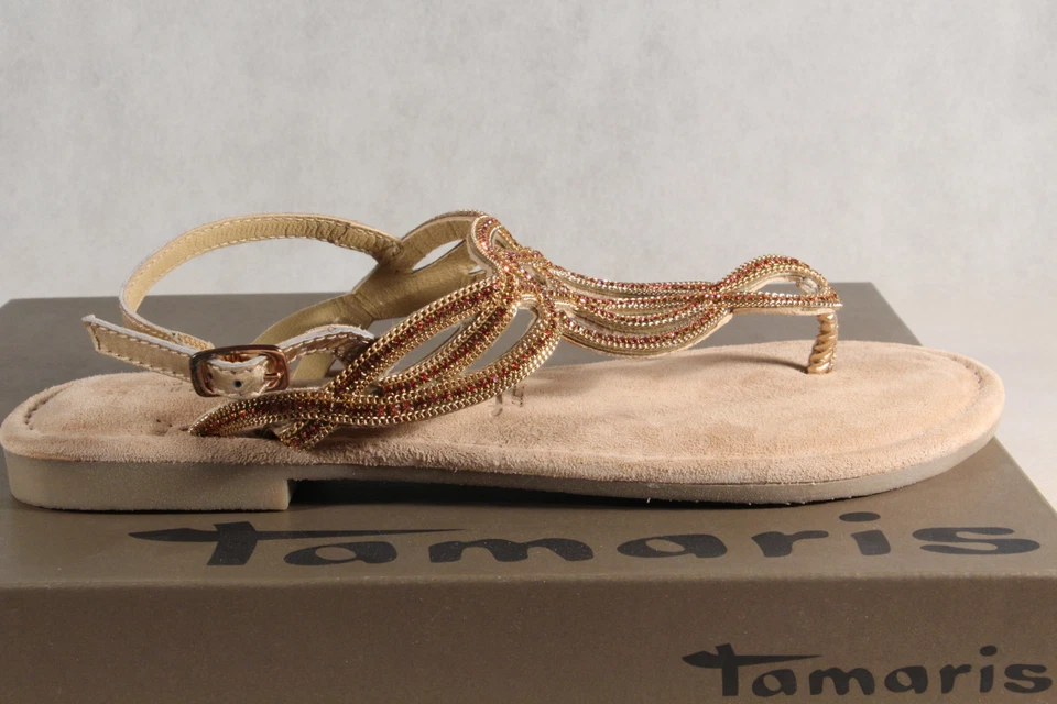 Tamaris Sandales À Talons En Or/Rose NEU! - Photo 2/4