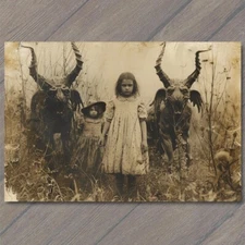 Art Print Girl Monster Weird Creepy Imaginary Friend Nightmare Scary Unusual Pet