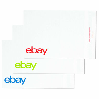100 eBay Branded Red Blue Green Polyjacket Polymailer Envelope 12'' X 15''