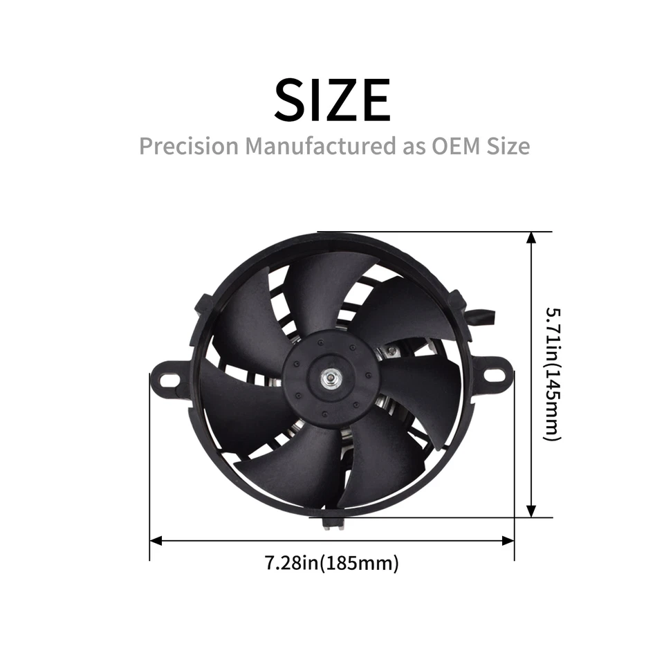 Универсальный вентилятор охлаждения радиатора мотоцикла 12 В постоянного тока 5 дюймов для грязевого велосипеда квадроцикла мотокросса - Изображение 2 из 4