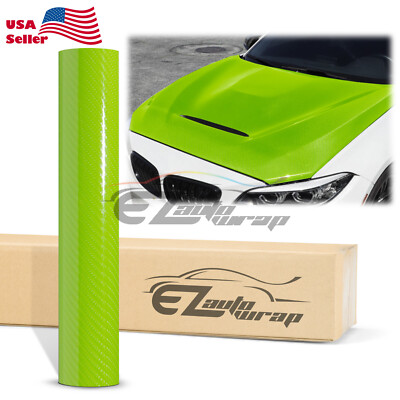 7D Premium High Gloss Carbon Fiber Vinyl Wrap Bubble Free Air Release Decal 6D