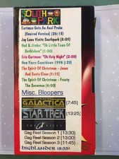 South Park VHS Tape+Unbroadcast Stuff + X Files-Star Trek Bloopers + More-Rare