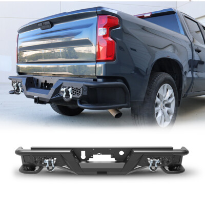 Rear Bumper For 2019-2024 Chevrolet Silverado/GMC Sierra 1500 w/2* Shackles