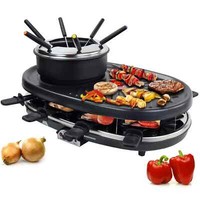 Raclette Mit Fondue Tischgrill Kontaktgrill 8 Personen