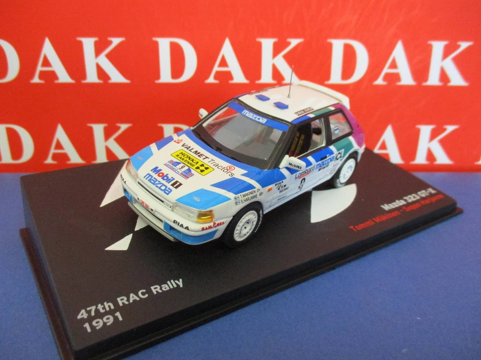 Die cast 1/43 Modellino Auto Mazda 323GTX RAC Rally 1991 T. Makinen - Immagine 2 di 4