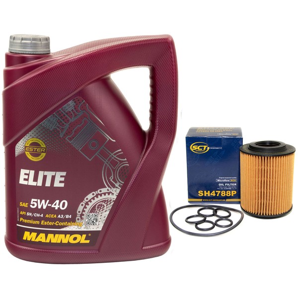 MotoröL Set 5W40 5 Liter + ÖLfilter SH4788P FüR Opel Astra J Caravan Opel Meriva-image