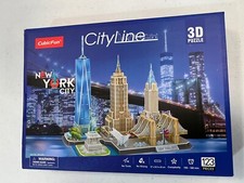 Cubic Fun 3D Puzzle City Line New York City Hobby Puzzle New in Box-123 Pieces