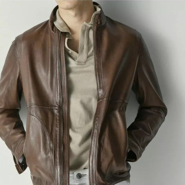 Massimo Dutti Men S Brown Nappa 100 Leather With Seam Detail L Ref 3321 351 - Massimo Dutti Leather Jacket Brown Massimo Dutti Men S Brown Nappa 100 Leather With Seam Detail L Ref 3321 351 - Massimo Dutti Leather Jacket Brown