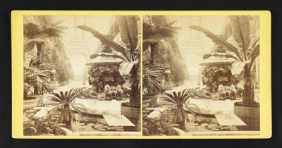 Crystal Palace General view of the nave, looking towards the south, - Old Photo