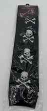 DG- Skull and Bones Black Arm Warmers 90% Polyester 10% Spandex, One Size