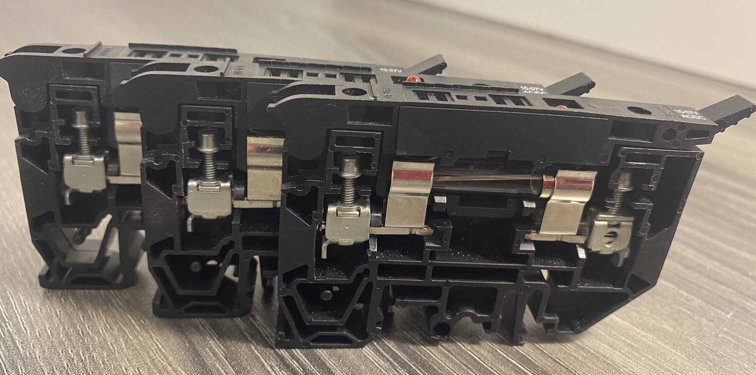 Allen Bradley 1492H5 Terminal Fuse Block Blown LED with Fuses **Lot of