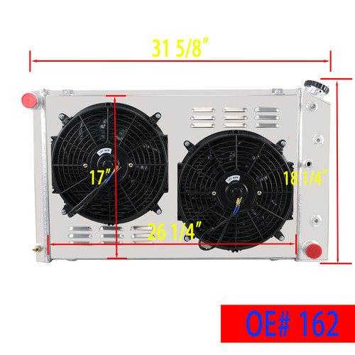 3 Rows Radiator Shroud Fan Fit 78-88 Monte Carlo El Camino Regal Cutlass G-Body - Bild 2 von 10