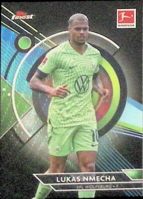 2022-23 Topps Finest Bundesliga VFL Wolfsburg Black Wave Lukas Nmecha /199
