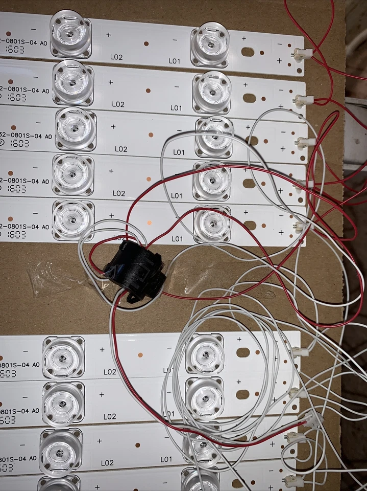 10 Ganchos Leds Luz de Fondo Strip RF-AJ480E32-0801S-04 A0 para TV Sharp - Imagen 4 de 4