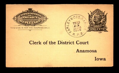 #ad #ad 1914 Farley amp; Ced. Rapids RPO Card L24401 $7.39