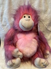 Gund Pink Ramona Gorilla Plush Stuffed Animal 11"