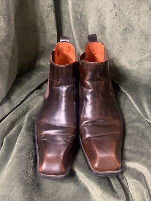 Robert Wayne Brown Leather Ankle Boots Robert Wayne Clarke Brown Leather Ankle Boots Men main image 2