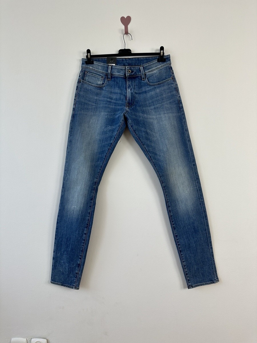 G-Star Raw Men's 3301 Deconstructed Skinny Jeans Blue $40 32x34