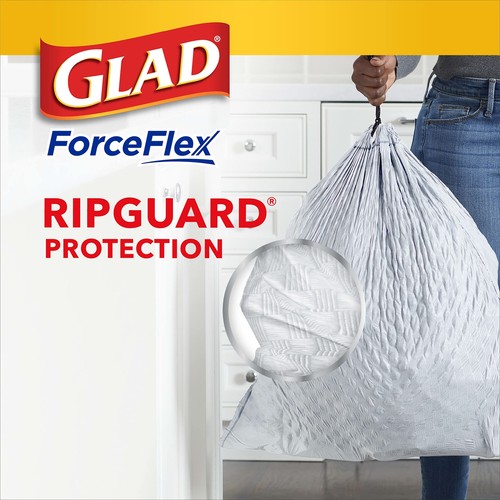 Glad 13 Gallon ForceFlex Trash Bags with Febreze Lavender 80 Count Drawstring - 第 6/9 張圖片