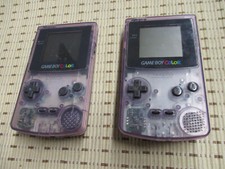 2x Game Boy Color GBC Konsole Lila-Transparent (NUR KONSOLE) *Teildefekt Lesen*