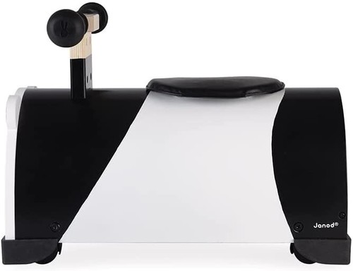 Janod Ride-On Panda in legno - Scatola portaoggetti sterzo 360° inclusa J08052 - Foto 3 di 12