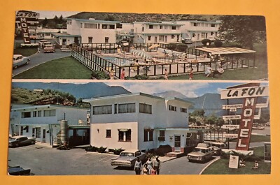 Vintage Used Postcard La Fon Motel & Pool Manitou Springs Colorado CO 127