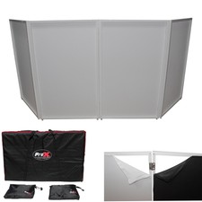 ProX XF-4X3048W 4 Panel DJ Facade White Portable Panels W/Bag Black White Scrims