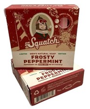 Dr. Squatch Men's 2-Pack Limited Edition Frosty Peppermint Natural Soap Bars 5oz