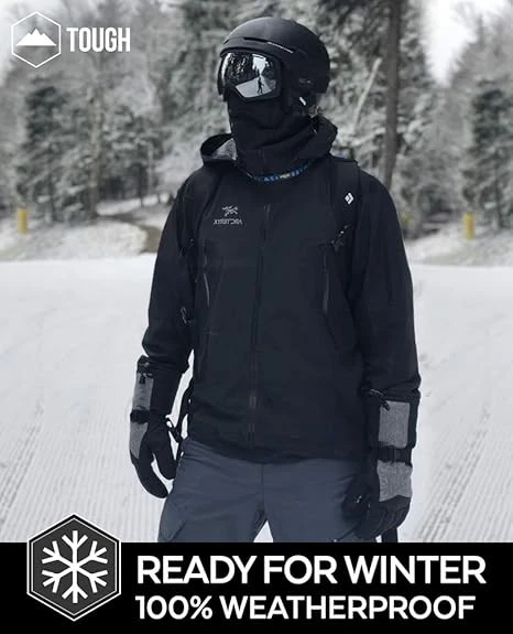 TOUGH OUTDOORS SKI & SNOW GLOVES - SIZE: MEN S - BLACK GRAY