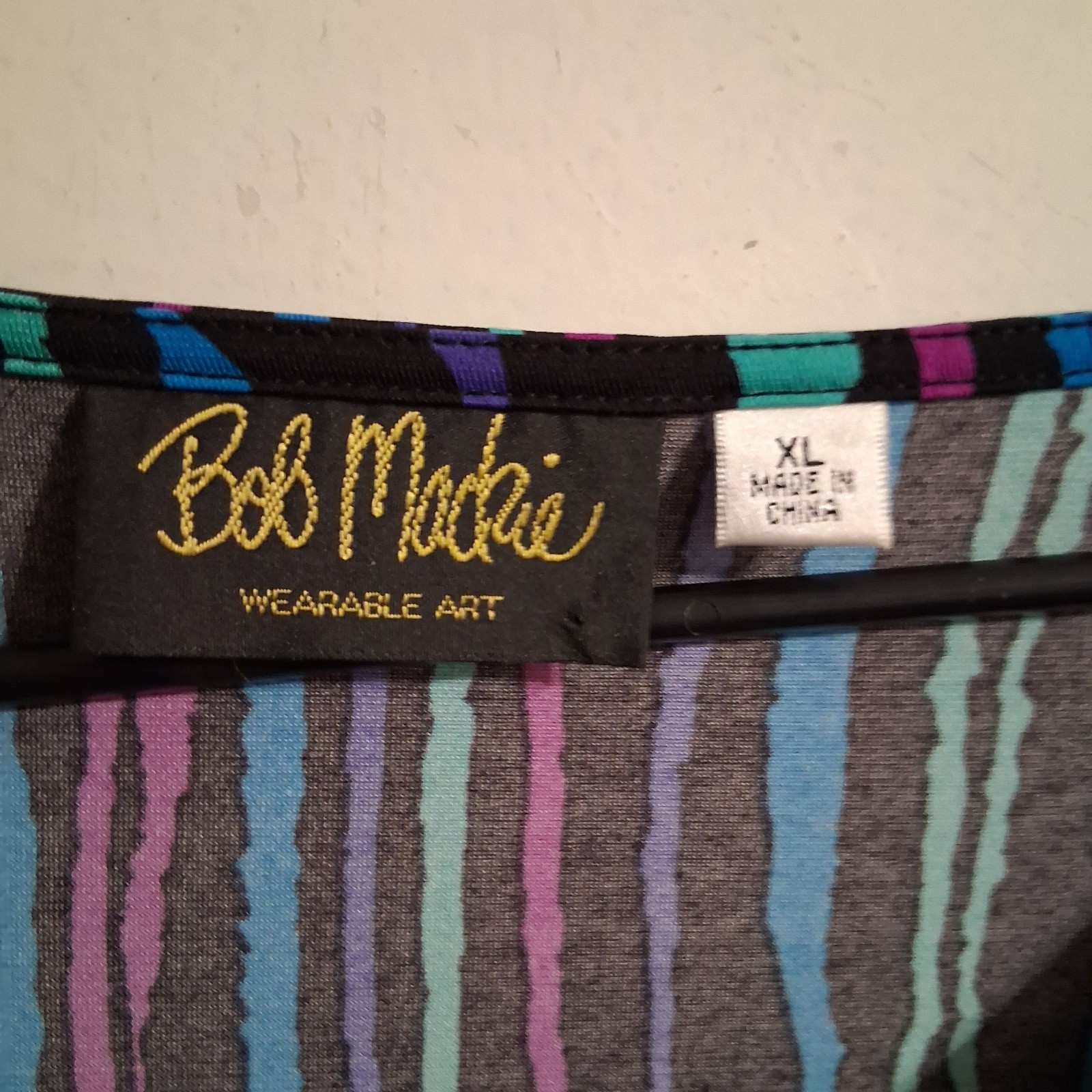 Vintage Bob Mackie Wearable Art XL Tunic Blouse V… - image 3