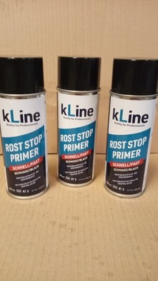 3 x  K-Line Schwarz Rostschutzprimer, a 400ml, Rost Stop Primer, Sprühdose,kLine