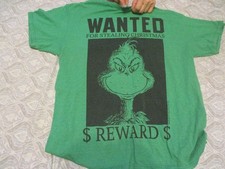 GRINCH WANTED FOR STEALING CHRISTMAS L T SHIRT