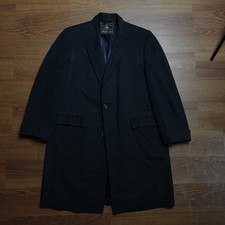 Vintage Crombie Of Scotland Wool & Cashmere Coat 48 XL Grey Union Made In USA