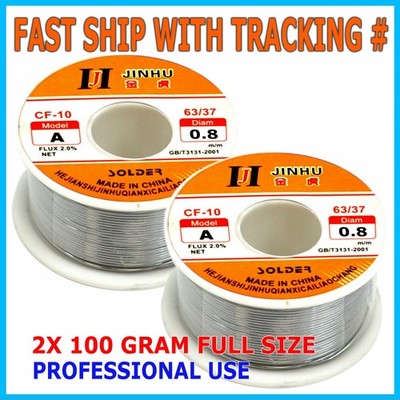 2PCS Tin Rosin Core Solder Wire For Electrical Soldering Sn60 Flux 0.8mm 100