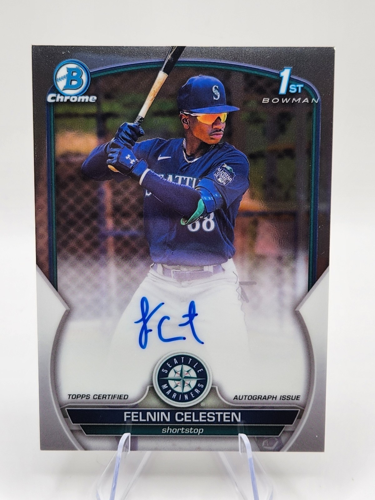 2023 Bowman Chrome 1st Felnin Celesten Autograph #CPA-FC MARINERS