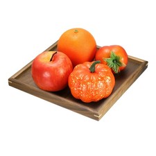 Bamboo Tray 10 x 10 Inch Square Wood Serving Tray Brown Flat