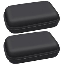 2pcs EVA Cable Storage Box Earphone Storage Case Mobile Organizer Zipper Pouch