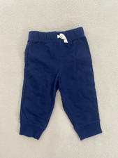 Carter's Jogger Pants Boys 6M Navy Blue Knit Elastic Waistband Drawstring Casual