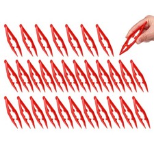 4 Inch First Aid Tweezers, 30 Pcs Plastic Bea...
